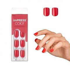 KISS imPRESS No Glue Mani Press On Nails, Color, 'Corally Cr